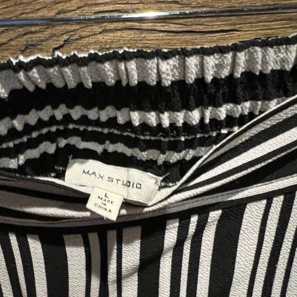 Wide leg flared striped pants culottes - Picture 8 of 11